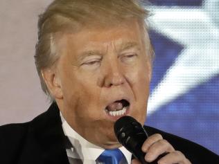 President-elect Donald Trump speaks at a pre-Inaugural "Make America Great Again! Welcome Celebration" at the Lincoln Memorial in Washington, Thursday, Jan. 19, 2017. (AP Photo/David J. Phillip)