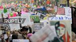 USA: 600,000 march against Trump in NYC