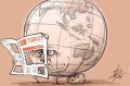 This cartoon by David Pope published on the front page of the Turkish national daily paper Cumhuriyet comments on the ...