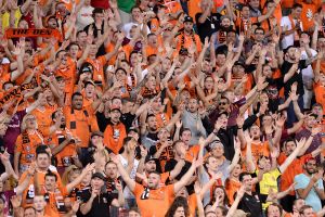 Sea of orange: Proud Roar fans make their presence felt.