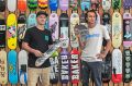 Trent Bonham (left) and Julian Lee advocate the career options that exist in the world of skateboarding from their shop ...