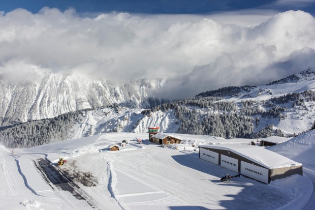 COURCHEVEL, FRANCE. In the French Alps at an altitude of 2000 metres, the runway at Courchevel is the equivalent of a ...