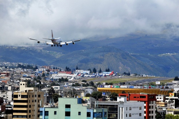 QUITO, ECUADOR. The 4.1-km runway is the longest of any international airport in Latin America, and at an elevation of ...