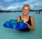 Blue lagoons at the Blue Lagoon in Iceland.