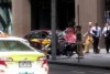 Crashed car that hit several pedestrians in Melbourne CBD.