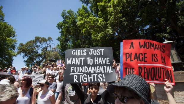 Women of all ages and walks of life took part in the Sydney march.