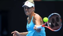 Angelique Kerber powers a forehand