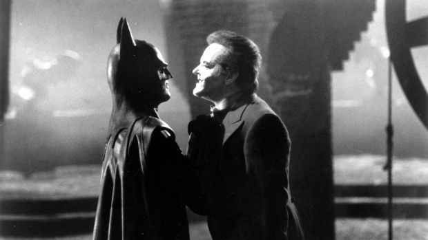 Michael Keaton as Batman and Jack Nicholson as The Joker in the 1989 film Batman SMH ARTS Pic supplied by Warner Brothers Pictures