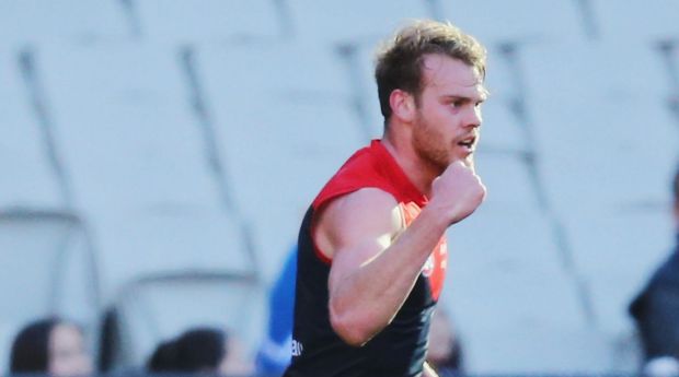 Jack Watts celebrates kicking the sealer for the Dees.