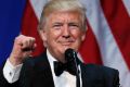 President Donald Trump speaks at The Salute To Our Armed Services Inaugural Ball in Washington.