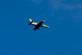 A Syrian war plane flying over the village of Jibreen, south of Aleppo, on Saturday.