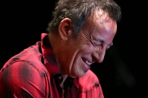 PERTH, AUSTRALIA - JANUARY 22:  Bruce Springsteen talks with the media following his sound check at Perth Arena on ...