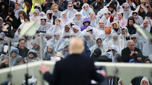 The main event: Donald Trump speaks as President of the United States.