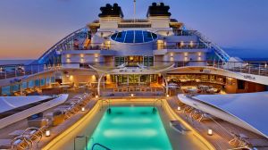 Seabourn Encore pool deck.