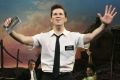The cast of <i>The Book of Mormon</i> at the Eugene O'Neill Theatre in New York.
