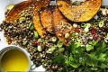 Neil Perry's warm pumpkin salad with lentils and chilli.