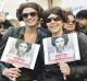 Two women pay tribute to princess Leia at the Women's March on Washington