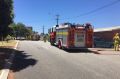 Firefighters arrive at the scene to battle the blaze in Mount Lawley. 