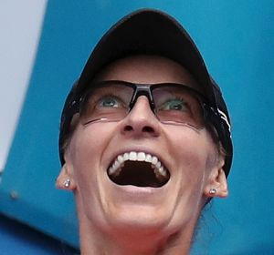 Happy days for Croatia's Mirjana Lucic-Baroni. 