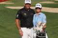 Teaming up: Lee Westwood and Helen Storey.