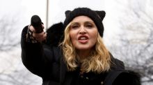 Madonna performs during the Women's March on Washington, Saturday, Jan. 21, 2017, in Washington. (AP Photo/Jose Luis Magana)