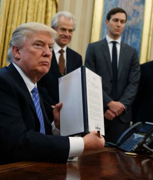 President Trump reinstates the Reagan-era ban on US aid donations to foreign health care providers that offer abortion ...