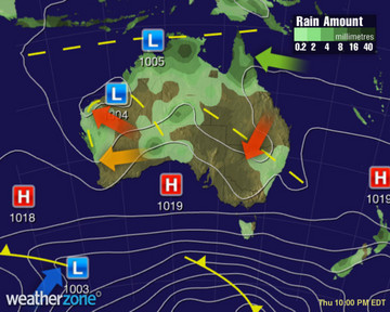 Todays Synoptic weather chart