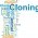 a word cloud of words related to cloning