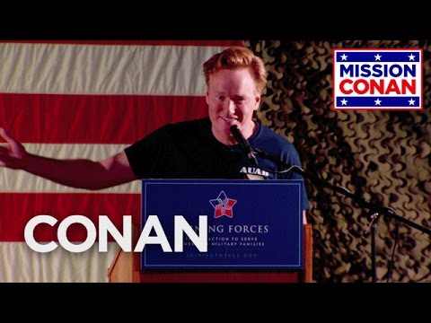 Conan Entertains The Troops At Al Udeid Air Base  - CONAN on TBS