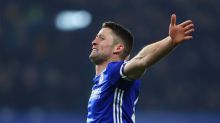 LONDON, ENGLAND - JANUARY 22: Gary Cahill of Chelsea celebrates scoring his side's second goal during the Premier League ...