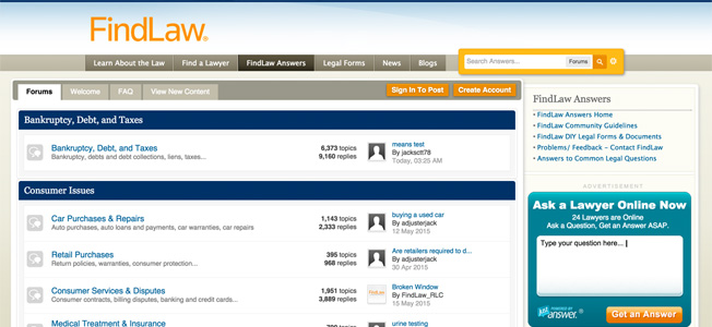 FindLaw discussion forum powered by IPS Community Suite
