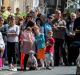 Mourners gather over the Bourke Street death of 10 year old Thalia Hakin