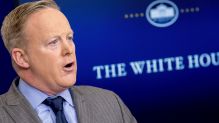 White House press secretary Sean Spicer speaks in the press briefing room at the White House.