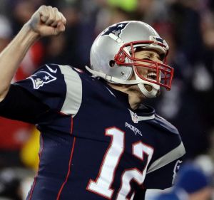 Bound for the Super Bowl: New England Patriots quarterback Tom Brady. 