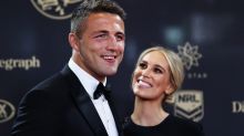 Sam Burgess and Phoebe Burgess arrive at the 2016 Dally M Awards at Star City on September 28, 2016 in Sydney, Australia.