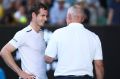 Nicely played, Sir: Andy Murray is interviewed by John Fitzgerald after the match.