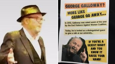 Image result for galloway glitter bombed