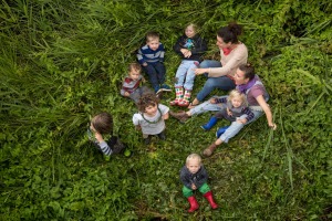 The Geelong Natural Parenting Playgroup, with parents Lauren Hickey and Serena Leitmanis. 