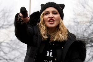 Madonna performs during the Women's March on Washington on January 21.