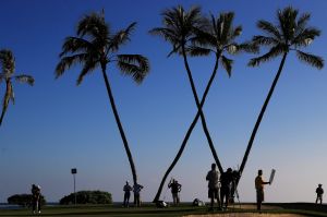 Daniel Berger of the United States putts on the 16th green during the second round of the Sony Open In Hawaii at Waialae ...
