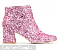 Think pink: Jeffrey Campbell boots, $165, jeffreycampbellshoes.com