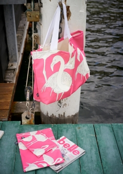 Beach Bag Set - Flamingos
