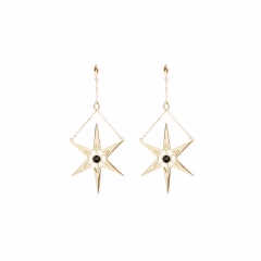 Orbiting Star Burst Drop Earring