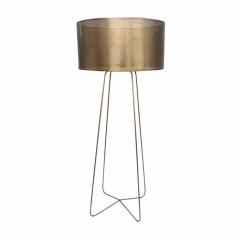 Luma Cylinder Lamp with Brass Shade