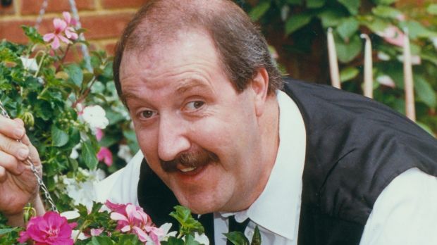 British actor Gordon Kaye, in character as Rene from the TV series 'Allo 'Allo.