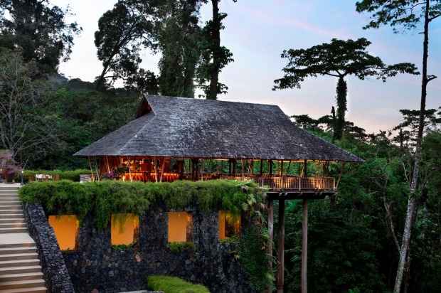 Dining on stilts at The Pavilion at The Datai.