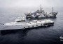 Ocean Warrior and MY Steve Irwin meet up for a supplies exchange and strategy session in the Southern Ocean. Photo by Simon Ager/Sea Shepherd Global