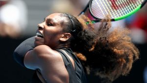 Serena Williams. Serena Williams vs Barbora Strycova at the Rod Laver Arena. Day 8 of the Australian Open tennis ...