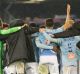 Celta Vigo players celebrate their Copa Del Rey success.