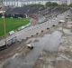 Work to do: Shanghai stadium where the Port Adelaide-Gold Coast match will be held in round 8. 